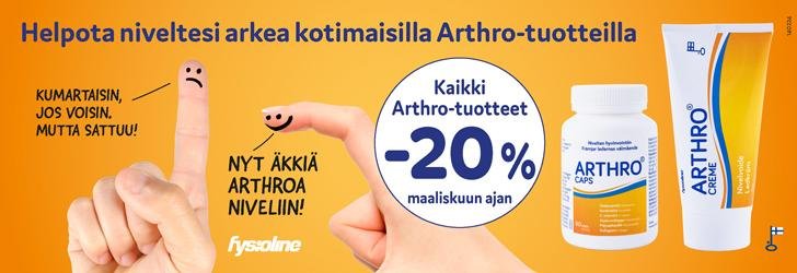 Arthro -tuotteet -20% maaliskuun ajan!