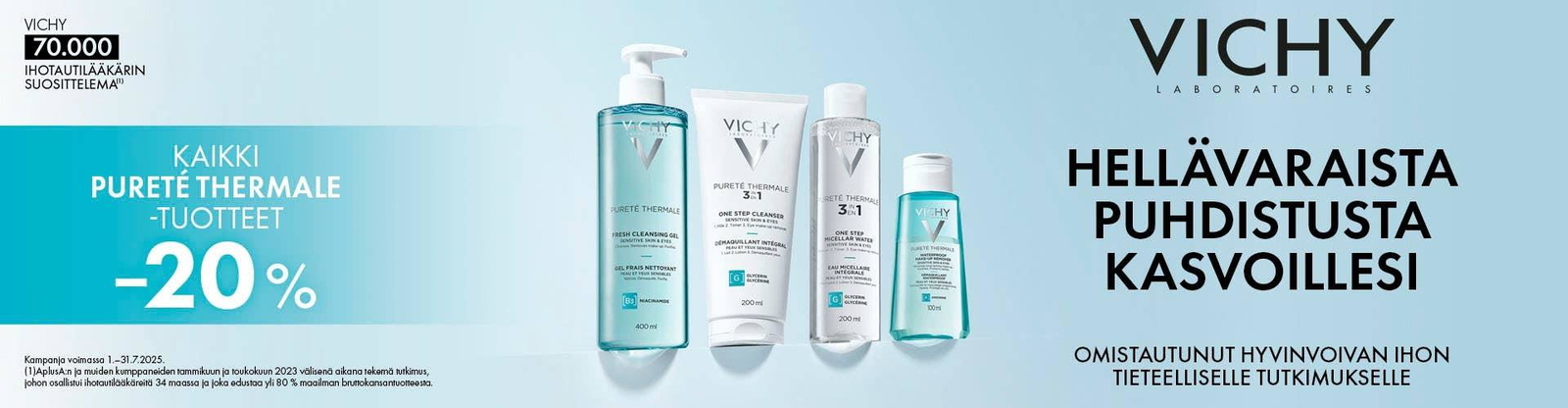 Vichy Purete Thermale -tuotteet -20%!
