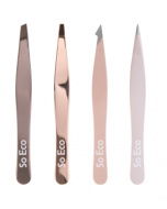 So Eco Combination Tweezer Set Rose Gold pinsettisetti 4 kpl