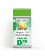 Apteekin Sana-sol Vegaani D3-vitamiini 25 mikrog 180 tabl/59g