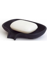 Bosign Silicone Soap Saver Dish with Draining Spout Black