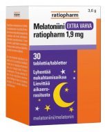 Melatoniini Extra Vahva ratiopharm 1,9 mg 30 tablettia