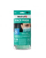 Medrull Face Mask kirurginen suu-nenäsuojus Type I vihreä 10kpl