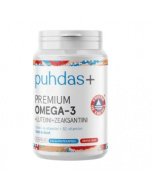 Puhdas+ Premium Omega-3 + Luteiini + Zeaksantiini FOS Sertifioitu 60 kaps