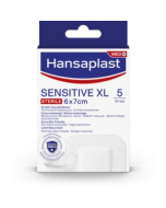 Hansaplast Sensitive laastari XL (6 x 7cm) 5 kpl
