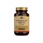 Solgar D3-vitamiini 1000 IU (25 µg, kalasta), 100 softgelkapseli