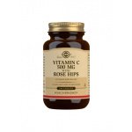 Solgar C-vitamiini + ruusunmarja (C + Rose Hips) 500 mg, 100 tabl.
