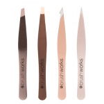 Brushworks HD 4 Piece Combination Tweezer Set Gold pinsettisetti 4 kpl