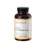 Puhdas+ D3-vitamiini 50 µg 120 kaps Extra-neitsytoliiviöljyssä