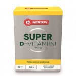 Bioteekin Super D-vitamiini 100 µg, 60 kaps.