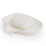 Bosign Silicone Soap Saver Dish with Draining Spout White