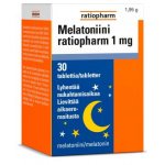 Melatoniini ratiopharm 1 mg 30 tablettia