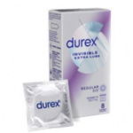 Durex Invisible Extra Lube Regular Fit Kondomi 8 kpl