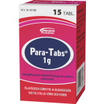 PARA-TABS 1000 mg 15 kpl tabl, kalvopääll