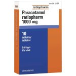 PARACETAMOL RATIOPHARM 1000 mg 10 fol tabl