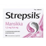 STREPSILS MANSIKKA 1,2/0,6 mg 36  imeskelytablettia